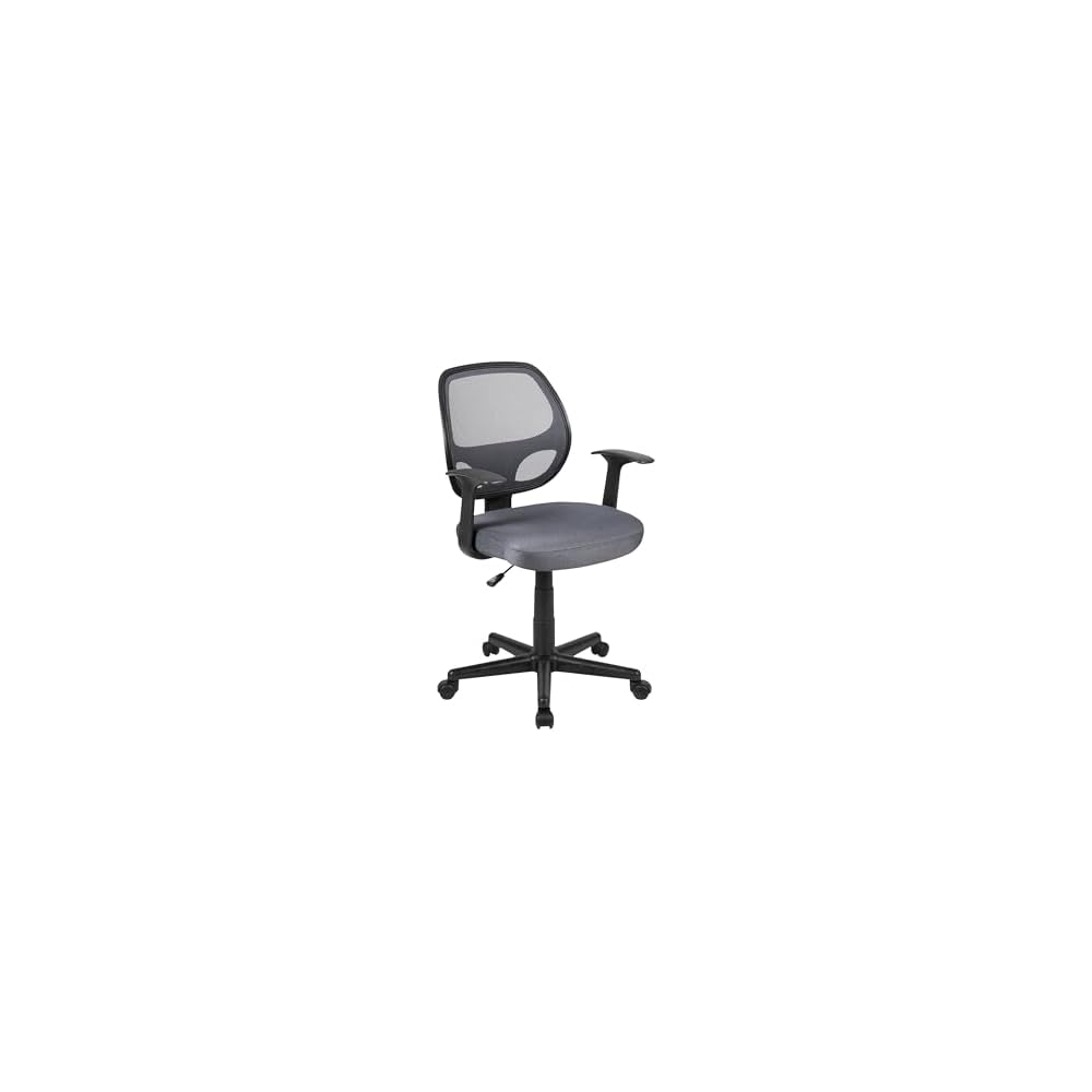 Flash Furniture Mid-Back Mesh Executive Office Chair, with Arms, Black