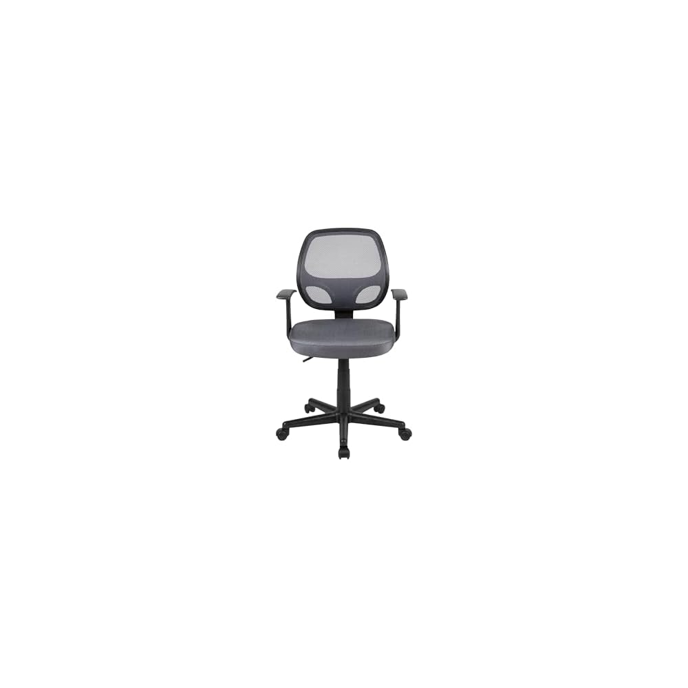 Flash Furniture Mid-Back Mesh Executive Office Chair, with Arms, Black