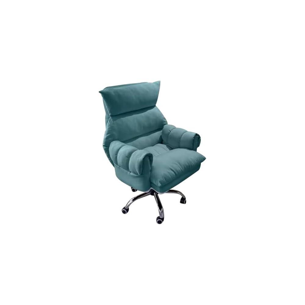 Ergonomic Soft Gaming Chair with Footrest - Reclining Office Chair & Lazy Sofa for Home Office, Bedroom & Living Room - Beige Backrest Armchair for Ultimate Comfort