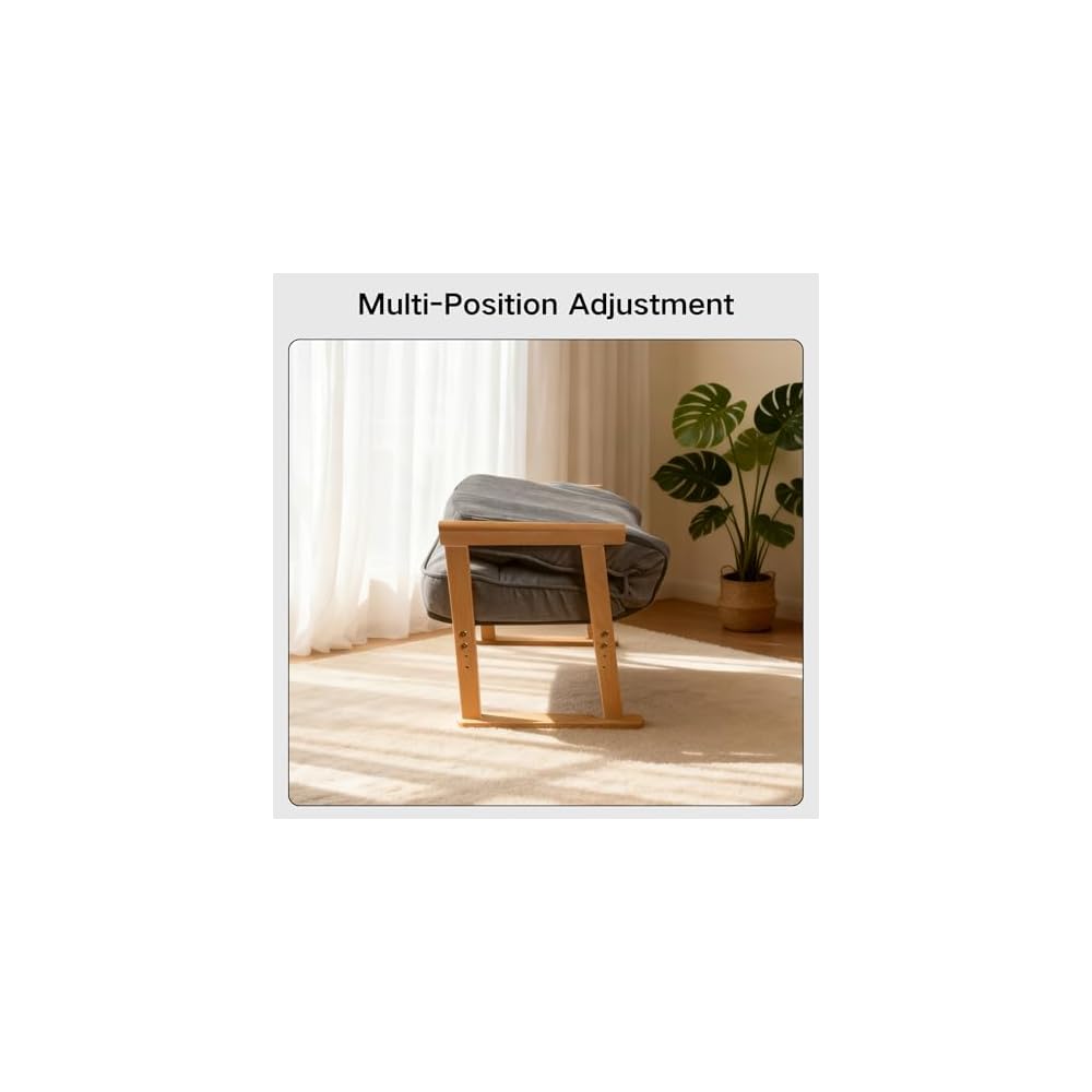 Modern Adjustable Lounge Chair, with Adjustable seat Height and Three-Level Lumbar Angle Adjustment, Suitable for Living Room, Bedroom, Study, and attic, Gray
