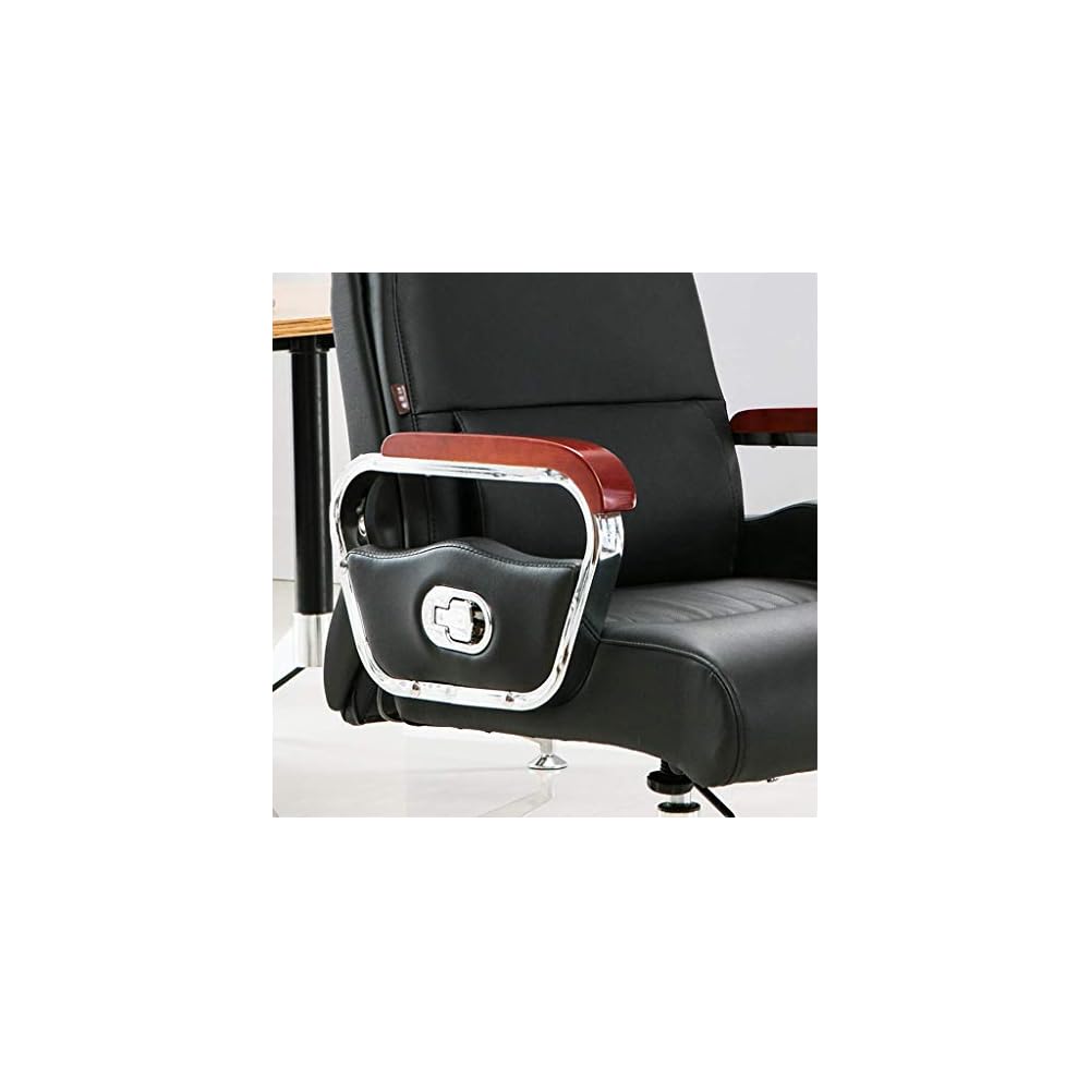 Executive Boss Office Chair Leather Reclining Computer Desk Chair for Home Business with Swivel Function Comfortable Back Support Lift Seat