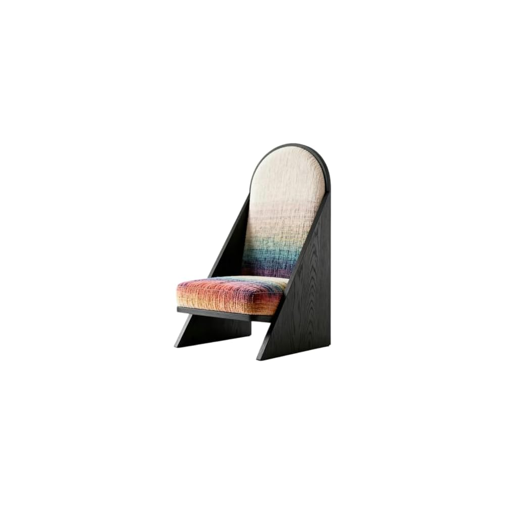 Modern Solid Wood Accent Chair with Upholstered Seat, Minimalist Lounge Chair for Living Room, Bedroom, Balcony Relaxing Seating (Multi-color1)