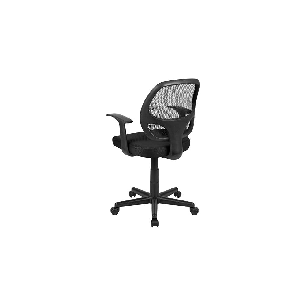Flash Furniture Mid-Back Mesh Executive Office Chair, with Arms, Black
