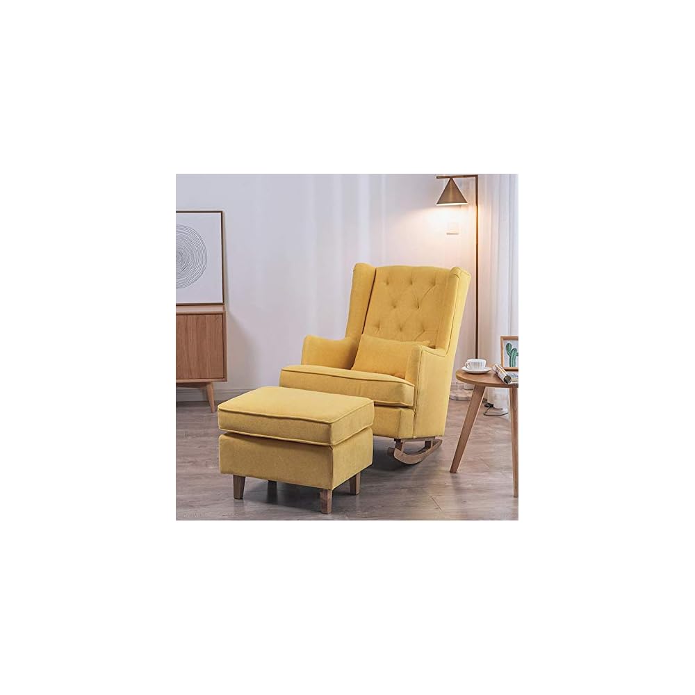 Renovation House Tub Chair Country Lounge Sofa Chair with Footrest Simple Modern Lazy Couch Home Bedroom Chair