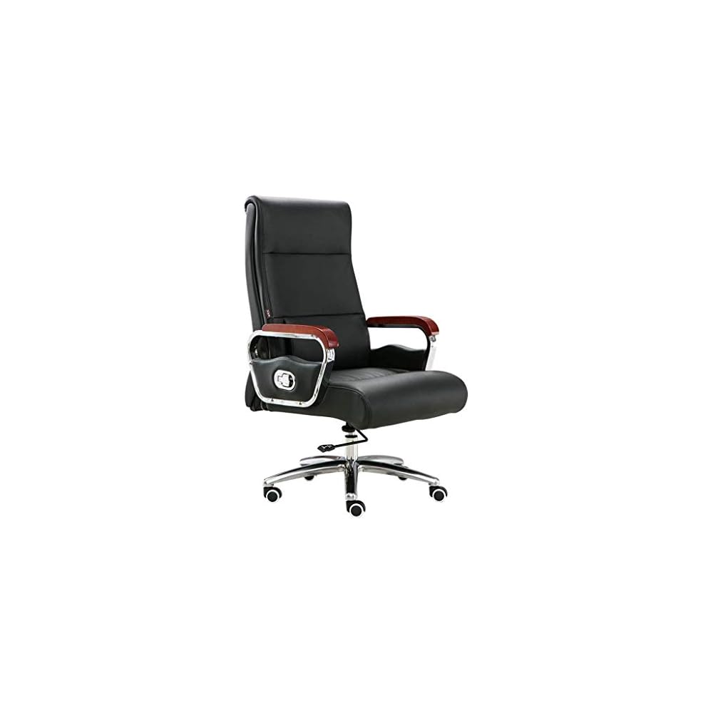 Executive Boss Office Chair Leather Reclining Computer Desk Chair for Home Business with Swivel Function Comfortable Back Support Lift Seat