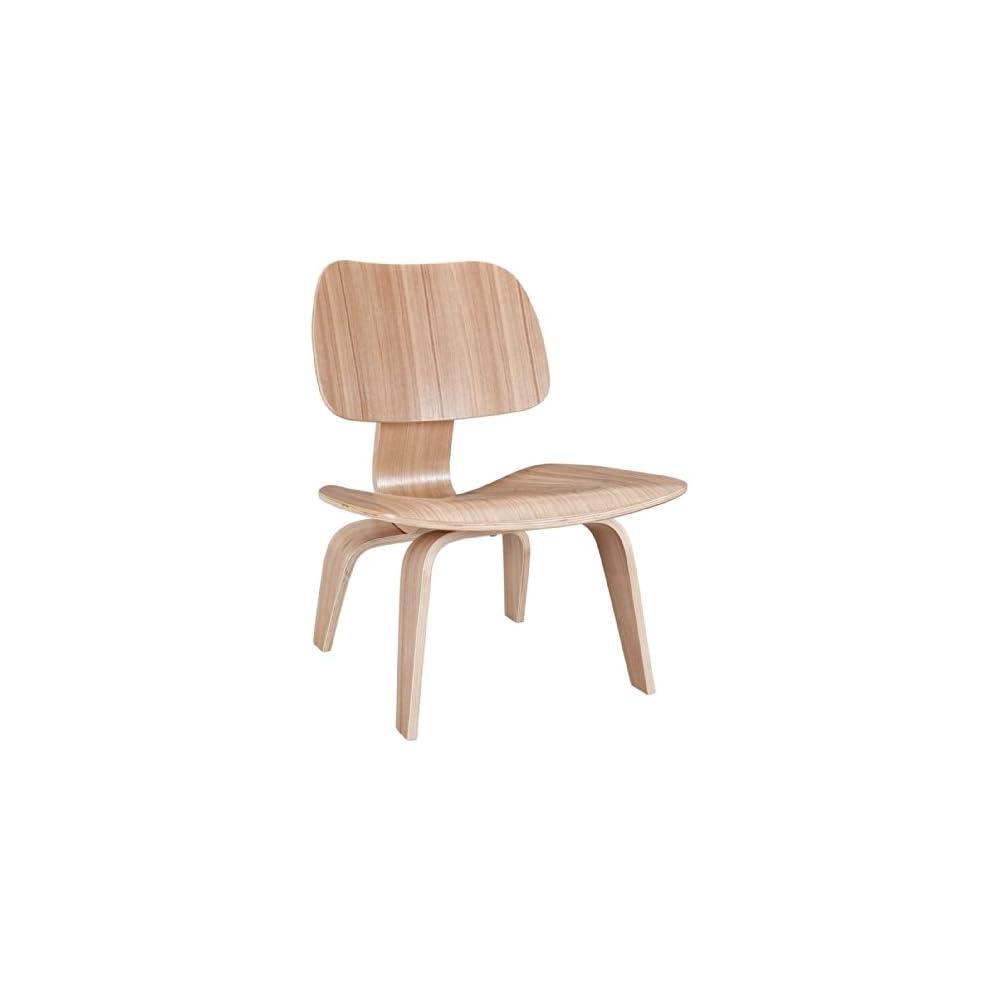 Modway EEI-510-NAT Fathom Mid-Century Modern Molded Plywood Lounge Accent Chair,Engineered Wood in Natural