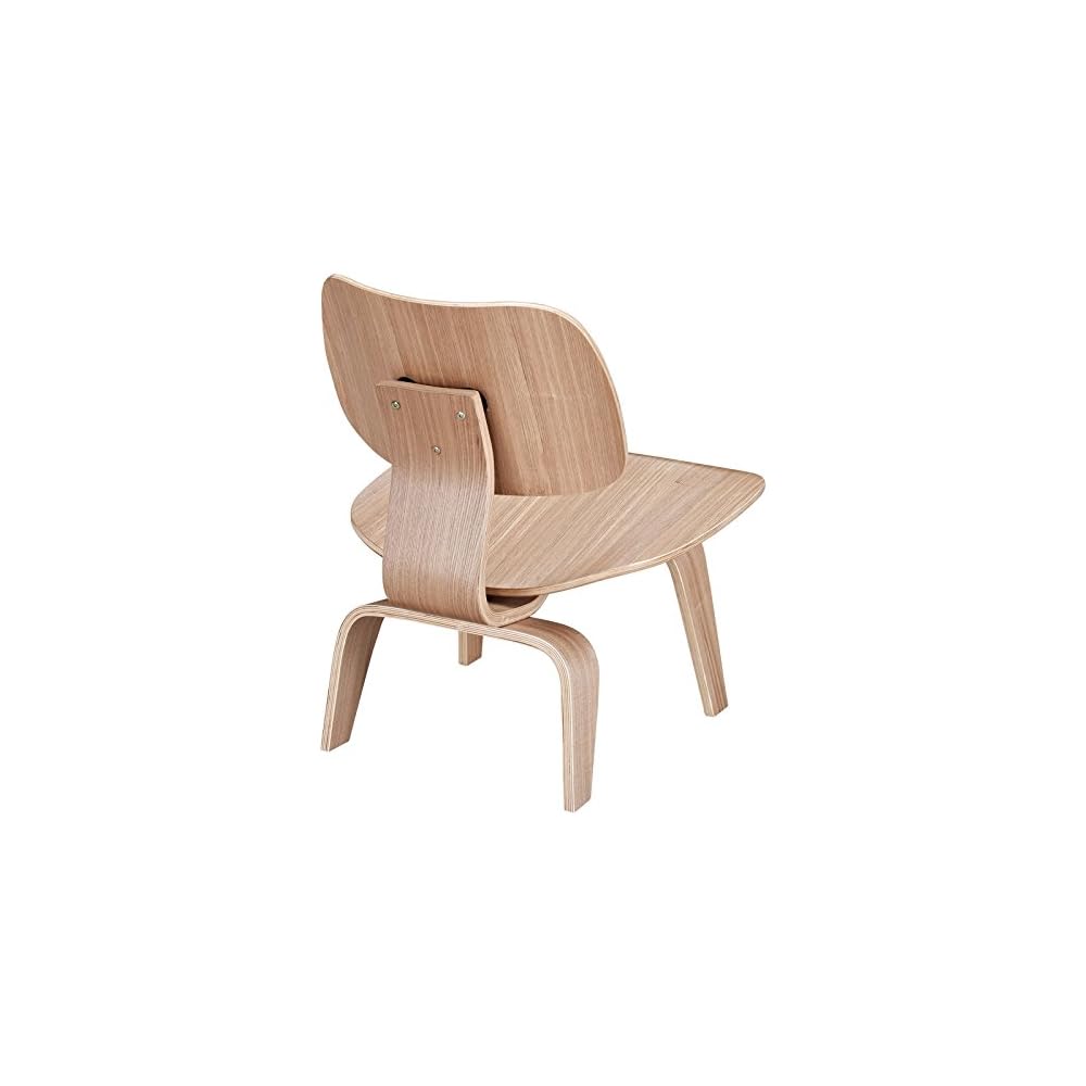 Modway EEI-510-NAT Fathom Mid-Century Modern Molded Plywood Lounge Accent Chair,Engineered Wood in Natural