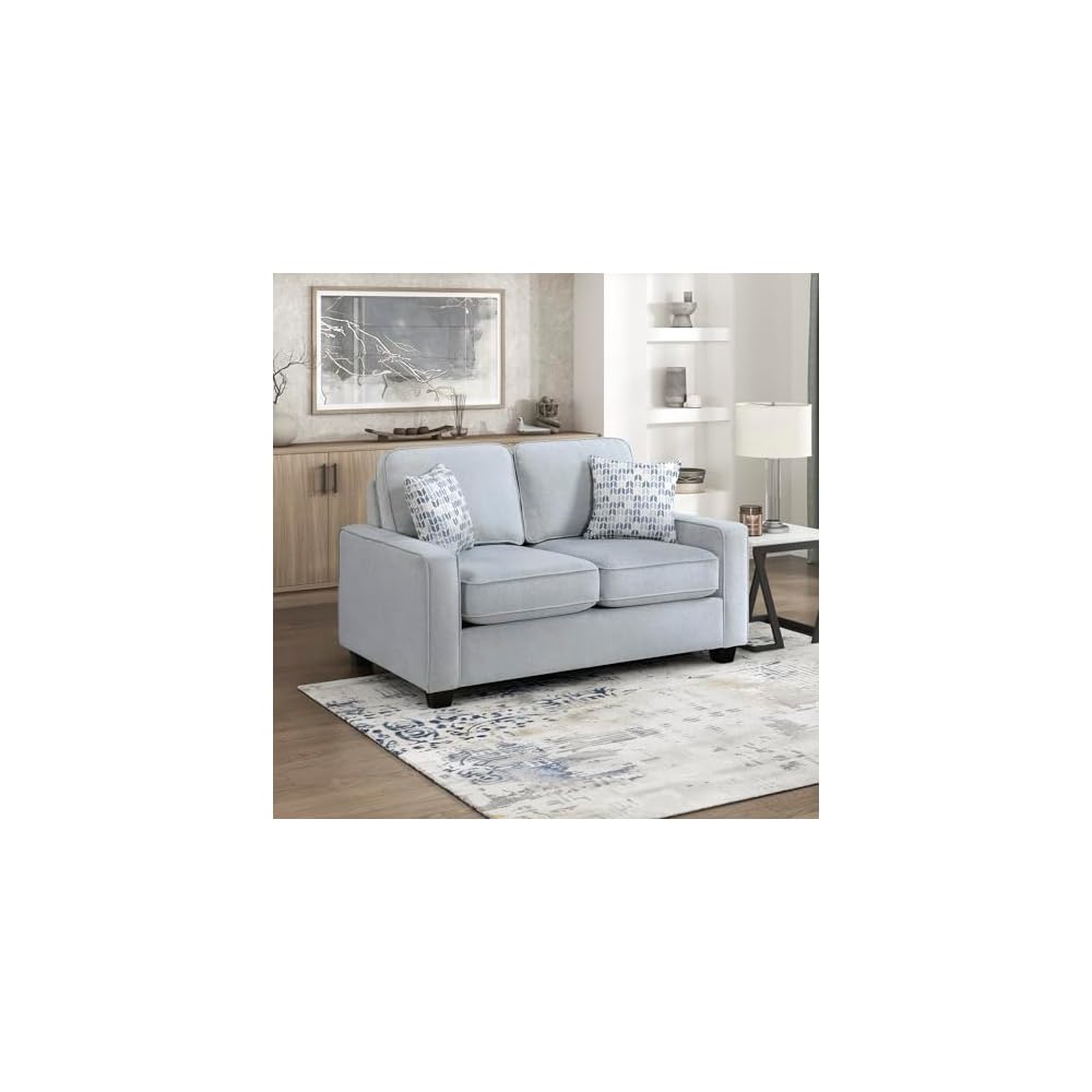 Lexicon Accent Chair, Textured Fabric Upholstered Armchair, Single Sofa Chair, Reversible Cushion, Track Arms, Comfy Chairs for Living Room/Bedroom/Office/Waiting Room, Gray