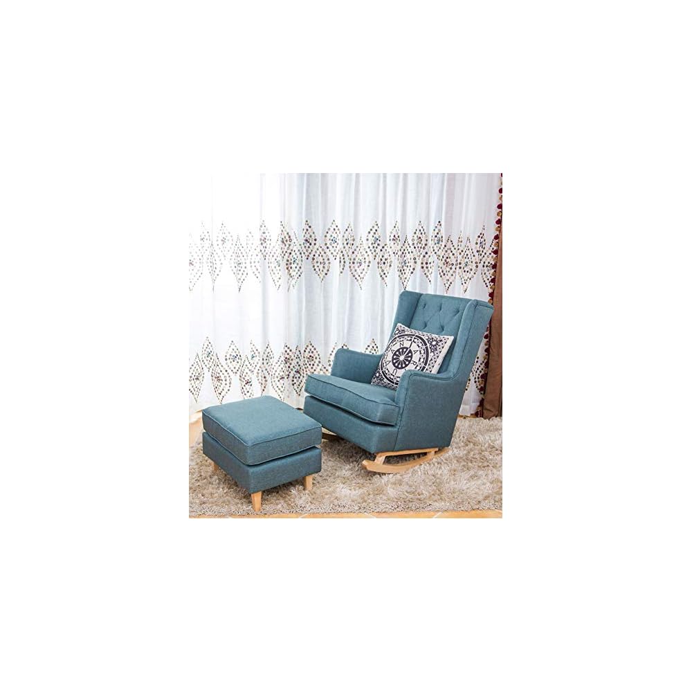 Renovation House Tub Chair Country Lounge Sofa Chair with Footrest Simple Modern Lazy Couch Home Bedroom Chair