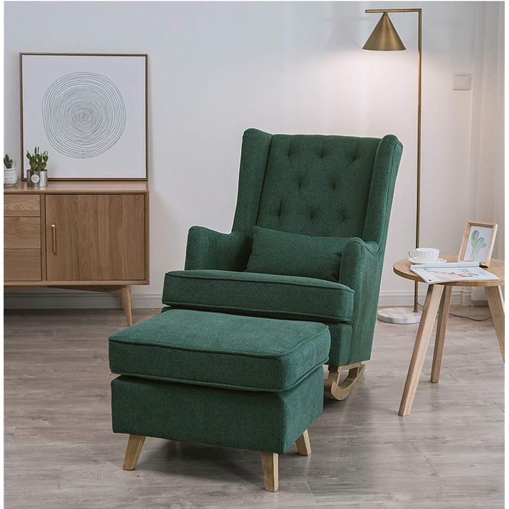Renovation House Tub Chair Country Lounge Sofa Chair with Footrest Simple Modern Lazy Couch Home Bedroom Chair
