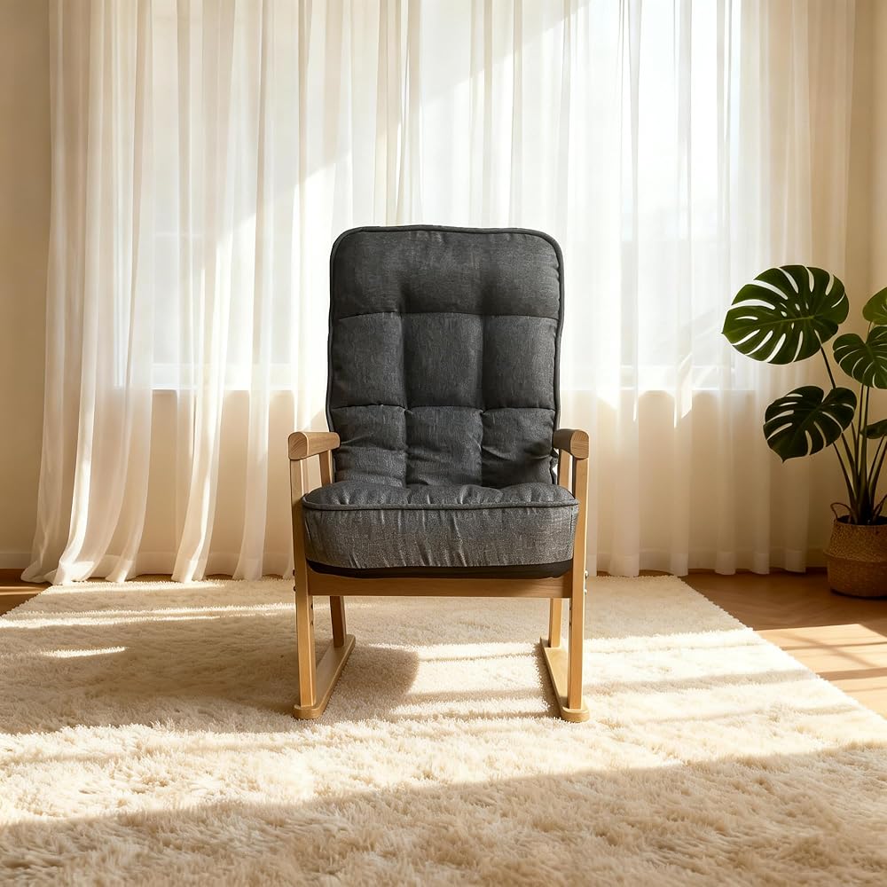 Modern Adjustable Lounge Chair, with Adjustable seat Height and Three-Level Lumbar Angle Adjustment, Suitable for Living Room, Bedroom, Study, and attic, Gray